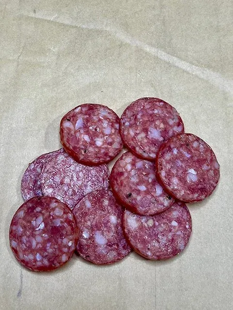 Sliced salami