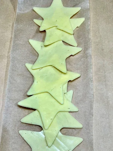 Cheese slices cut into stars